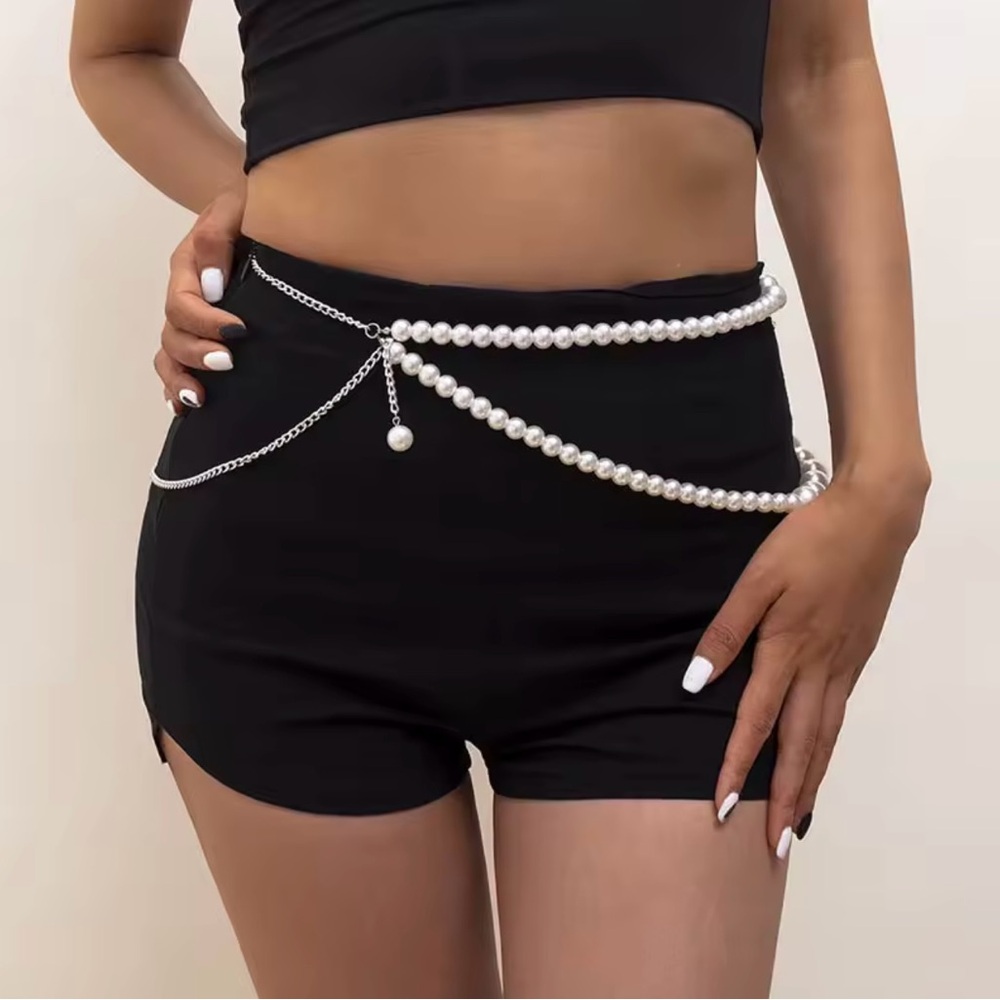 Elegant Pearl Belt Waist decoration